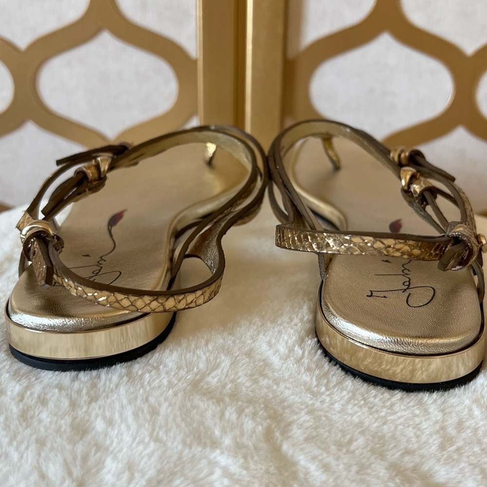 FABI  gold flat sandals size 36 new - Picture 6 of 12